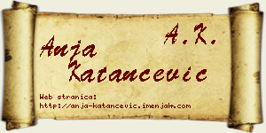 Anja Katančević vizit kartica